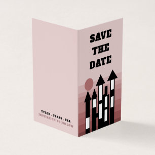 Cream Oriental Palace, foto Save the Date Card Visitekaartjes