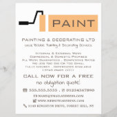Cream Paint Roller, Painter & Decorator Flyer (Voorkant)