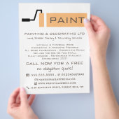 Cream Paint Roller, Painter & Decorator Flyer (Hand)