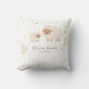 Cream Pastel Illustratief Baby shower Kussen
