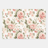 Cream pastel rozen rood, blauw en licht inpakpapier vel (Voorkant)