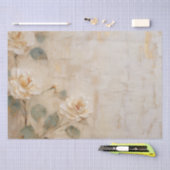 Cream Peach Rozen Bruiloft Tissuepapier (Craft)