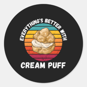 Cream Puff Alles is beter met Cream Puff Ronde Sticker
