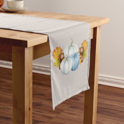 Cream Pumpkins Table Runner Korte Tafelloper (Voorbeeld)