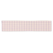 Cream Purple Plaid Classic Pattern Table Runner Korte Tafelloper (Horizontaal)