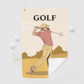 Cream Red Custom Meilleures serviettes de golf (En situation)
