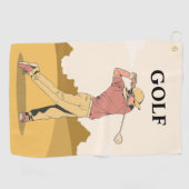 Cream Red Custom Meilleures serviettes de golf (Horizontal)