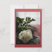 Cream Roos Bridal Shower-uitnodiging Kaart (Voorkant)