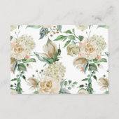 Cream Roos floral Reception Informatiekaartje (Achterkant)