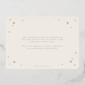 Cream + Roos Gold Season's Greetings Retro Stars Folie Feestdagenkaart (Achterkant)