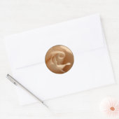 Cream Roos Wedding Envelope Seal Ronde Sticker (Envelop)
