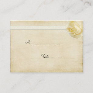 Cream Rosebud Table Place Card Plaatskaartje
