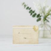 Cream Rosebud Table Place Card Plaatskaartje (Staand voorkant)