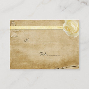 Cream Rosebud Table Place Card Plaatskaartje