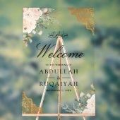 Cream Roses Gold Lace Muslim Wedding Welcome (Neutre)