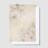 Cream Rozen Floral Vellum Uitnodigingen (Offset)