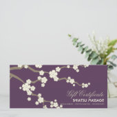 Cream Sakura Cherry Blossom Gift Certificate (Staand voorkant)