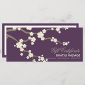 Cream Sakura Cherry Blossom Gift Certificate (Voorkant / Achterkant)