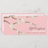 Cream Sakura Cherry Blossom Zen Gift Certificate (Voorkant / Achterkant)
