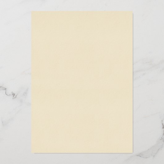 Cream Save the Date Gold Foil Invitation Folie Uitnodiging (Achterkant)