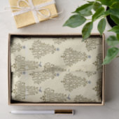 Cream Script Tree Pattern Festival Tissuepapier (Geschenk)