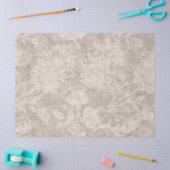 Cream Scrollwork Flowers op Zand Decoupage Tissuepapier (Craft)