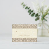 Cream Sierfries Place Card Plaatskaartje (Staand voorkant)