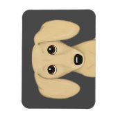 Cream Smooth Coated Dachshund Cartoon Dog Magneet (Verticaal)