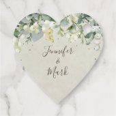 Cream Snowberry+Eucalyptus Custom Message Bedankjes Labels (Achterkant)