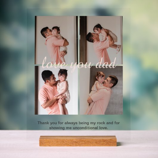 Cream Soft Happy Fête des pères Cadeau Photo Colla (Neutre)