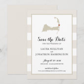 Cream Stripes Orleans Cape Cod Save the Date (Voorkant / Achterkant)