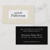 Cream Suede look Modern Visitekaartje (Voorkant / Achterkant)