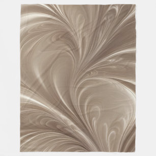 Cream Swirl - Zacht beige Abstract vloeiend ontwer Fleece Deken