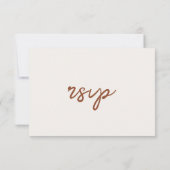Cream & Terracotta Fleur sauvage Boho Wedding RSVP (Dos)