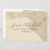 Cream tone Wedding Save The Date (Voorkant / Achterkant)