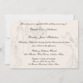 Cream Unconditionnel Love 5x7 Faire-part de mariag (Dos)