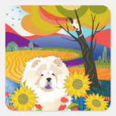 CREAM VAN DE stickers VAN de Chow van de KRUIT VAN (Voorkant)