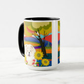 CREAM VAN HET KRUISJE - de klassieke mok van Chow  (Voorkant links)