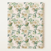 Cream  Waterverf Floral Wedding Journal Planner (Achterkant)
