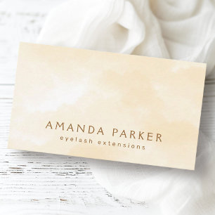 Cream waterverf trendy boutique schoonheidsstylist visitekaartje