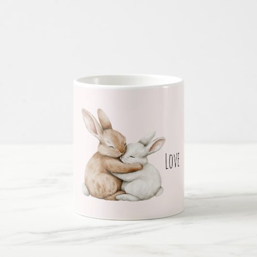 Cream White Bunny Love Koffiemok (Center)