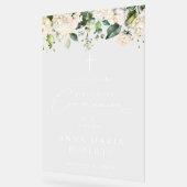 Cream White Flowers, First Holy Communion Welcome (Angle)