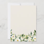 Cream White Greenery Bouquet Floral Baby Shower Kaart (Achterkant)