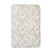 Cream White Grey Faux Stones   Badmat (Voorkant Verticaal)