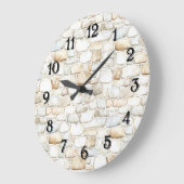 Cream White Grey Faux Stones   Grote Klok (Hoek)