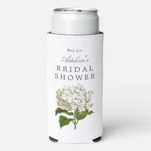Cream White Hydrangea Bridal Shower Party (Seltzer Achterkant)