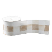 Cream White Plaid Stripes   Grosgrain Lint (Spoel)