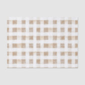 Cream White Plaid Stripes Tissuepapier (Voorkant)