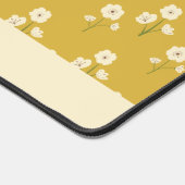 Cream Wildflowers Custom Name Floral Yellow Bureaumat (Hoek)