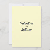 Cream With Slate Text Wedding Invitation (Dos)